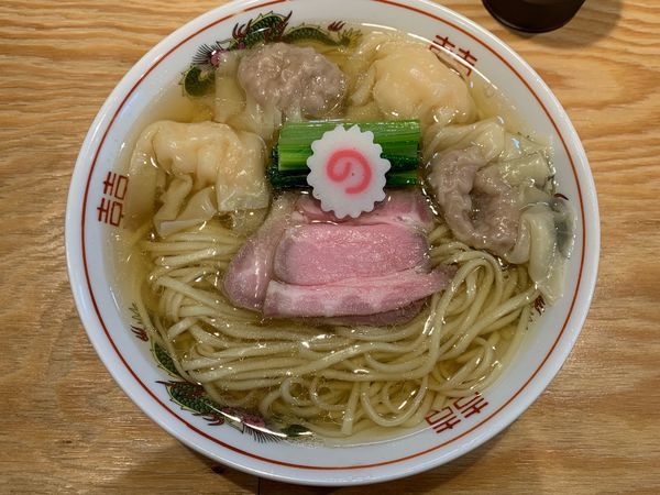 「白だしワンタン麺1040円」@キング製麺の写真
