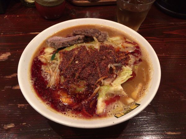「辛辛濃菜麺 880円＋揚げニンニク 20円」@濃菜麺 井の庄の写真