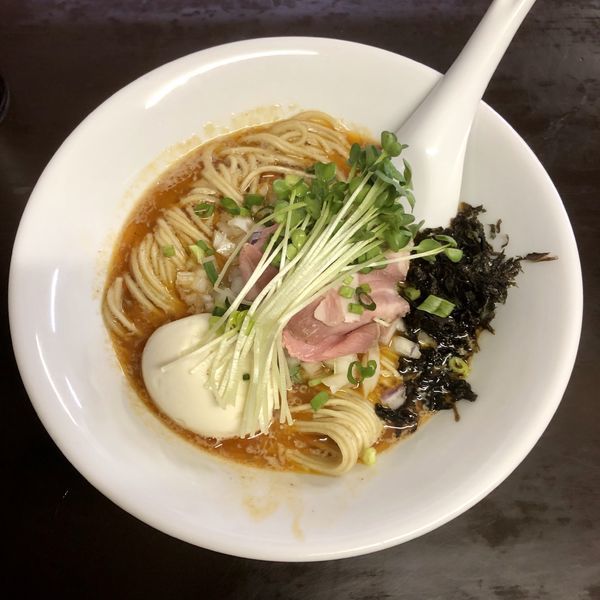 「【限定①】濃い鮟肝煮干そば ￥900」@と多゛食堂の写真