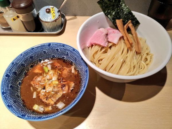 「期間限定 炙り鶏南蛮つけ麺」@らー麺 アオキジの写真