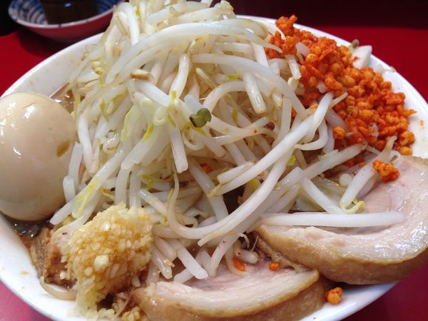 「豚玉＋豚＋辛」@千里眼の写真