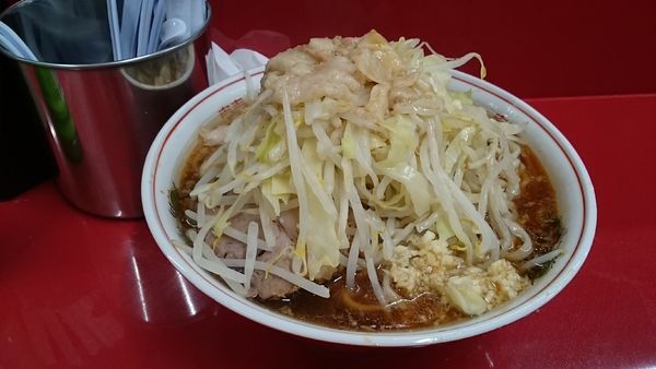 「大ラーメン(ニンニク少しヤサイアブラ)￥８００」@ラーメン二郎 越谷店の写真