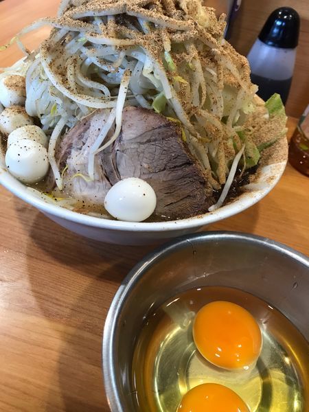 「小(750円)+レジェンド(200円)+BB(150円)」@ラーメン二郎 八王子野猿街道店2の写真