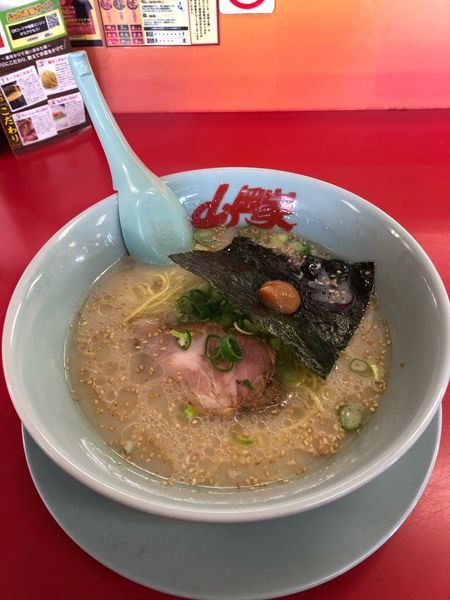 「朝ラーメン450円 替え玉100円」@山岡家 越谷レイクタウン店の写真