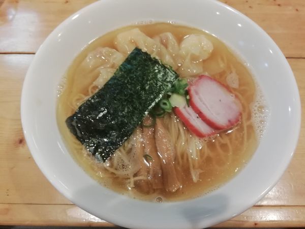 「特製白だしワンタンハーフ+雑炊」@支那そば 大和 稲荷町本店の写真