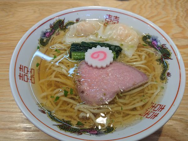 「山椒ラーメン800円＋海老ワンタン2個140円＋ビール」@キング製麺の写真