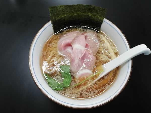 「背脂魚介そば」@中華そば 四つ葉 全国味の逸品会の写真
