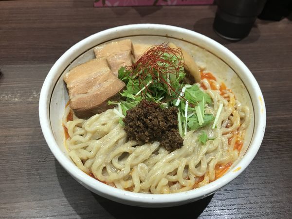 「トロ肉濃厚坦々まぜそば﻿」@担々麵はなび 三好店の写真