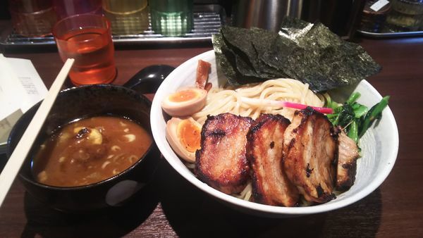 「チャーシューつけ麺　のり・味玉トッピング」@麺屋 金獅子の写真