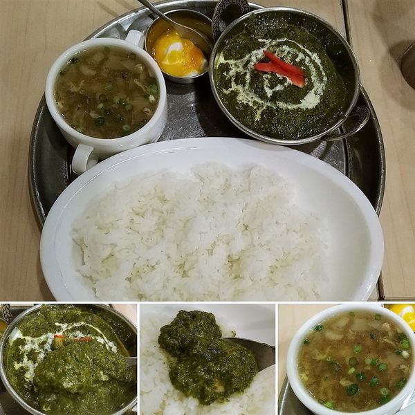 「サグチキンカレー(辛口)セット  900円」@ネパカの写真