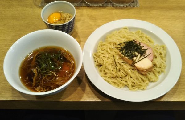 「つけそば　トッピング納豆」@手打中華そば 大賀110の写真