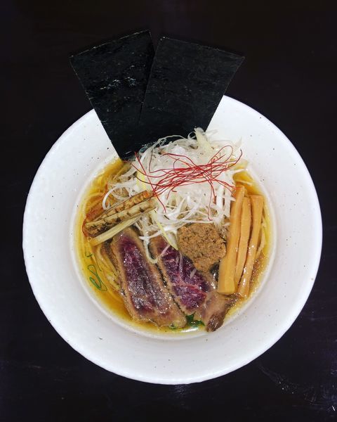 「牛ザブトンとオランダ産マッシュルームの牛骨そば」@麺や 魁星の写真