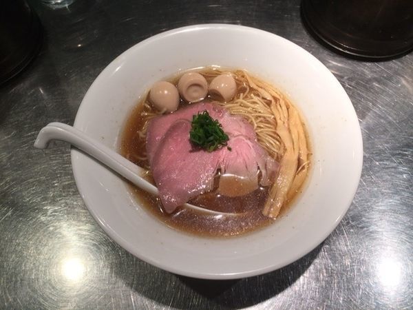 「煮干清湯（醤油）＋ウズラ サービス^ ^」@さんじの写真