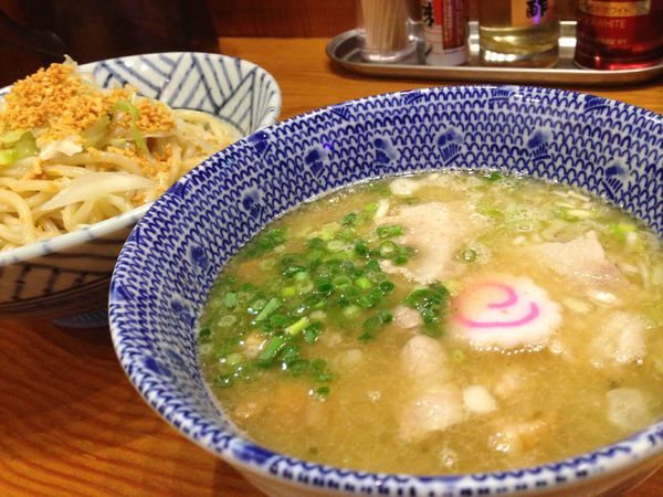 「ガーリック塩つけ麺」@麺や百日紅の写真