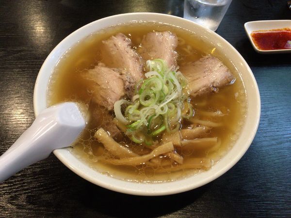 「チャーシューメン 830円＋焼餃子3ケ 270円」@佐野青竹手打ちラーメン 大和の写真