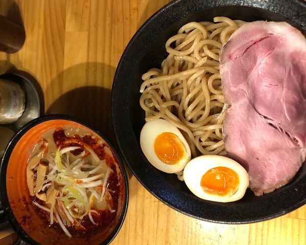 「辛味噌つけ麺 中盛 +味付玉子」@miso style となみの写真