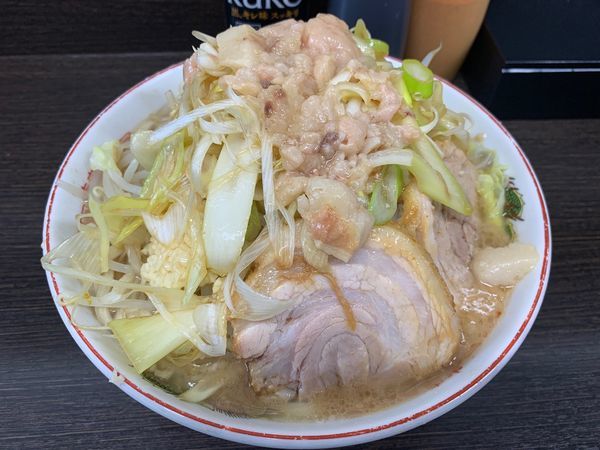 「小ラーメン ネギ(麺少なめ・ニンニク・アブラ)」@ラーメン二郎 川越店の写真