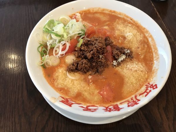 「赤トマトチーズタンタン麺 1100円」@紅虎厨房 御殿場プレミアムアウトレット店の写真