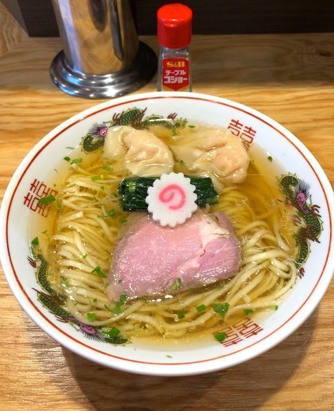 「山椒ラーメン¥800・海老ワンタン2個￥140」@キング製麺の写真