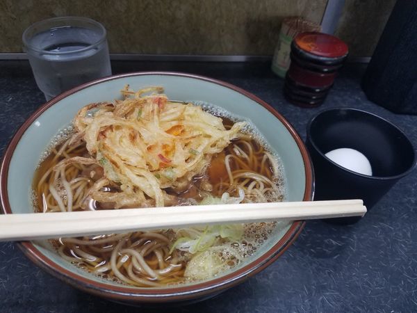 「かき揚げそば」@文殊 市川店の写真