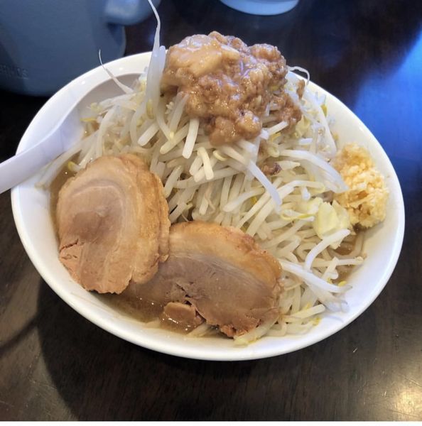 「小ラーメン　野菜マシ」@ラーメンパワースポット 厚木店の写真