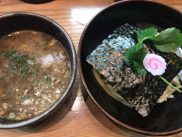 「濃厚煮干しつけ麺・並950円」@銀座 朧月の写真