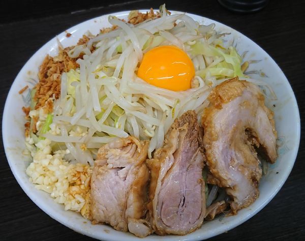 「小ラーメン￥750＋汁なし￥80＝￥830」@ラーメン二郎 川越店の写真