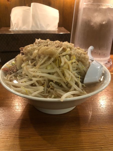 「ラーメン（野菜普通・ニンニク大・アブラ大）」@麺とび六方 長野店の写真