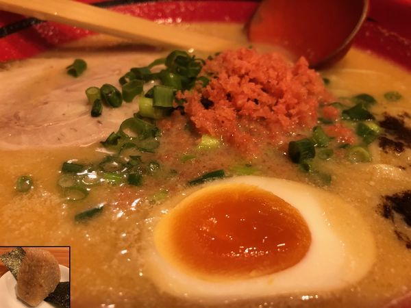「えびしお（そのまま）（細麺）＋えびおにぎり」@えびそば一幻 新宿店の写真