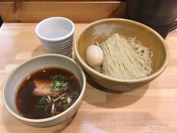 「鰹昆布出汁 味玉･醤油つけ麺」@迂直の写真