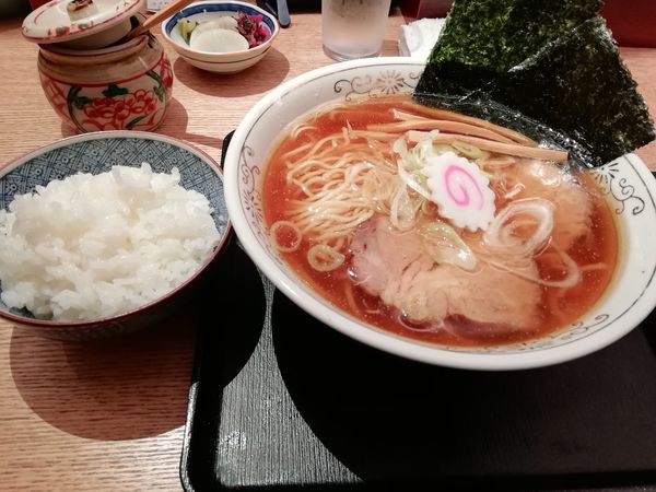 「中華そば+ライス」@中華そば 勝本の写真