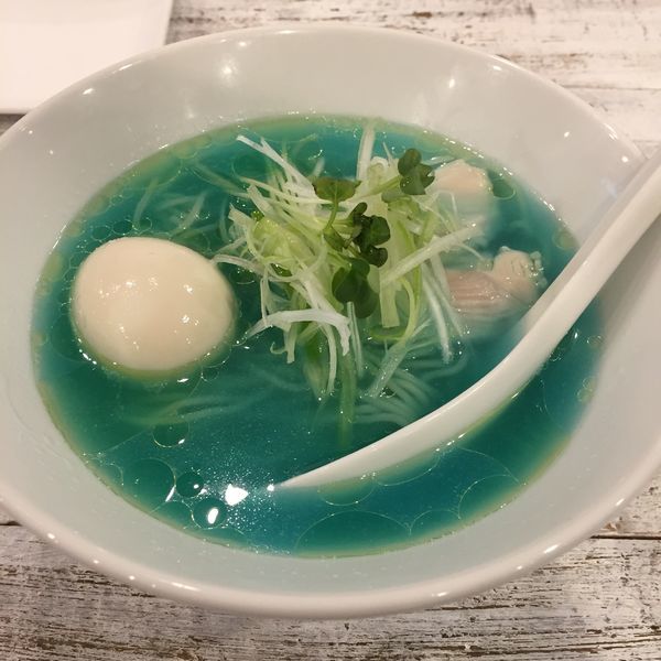 「鶏清湯 青   ミニカレー 200円」@濃厚鶏出汁拉麺 吉法師 KIPPOSHIの写真