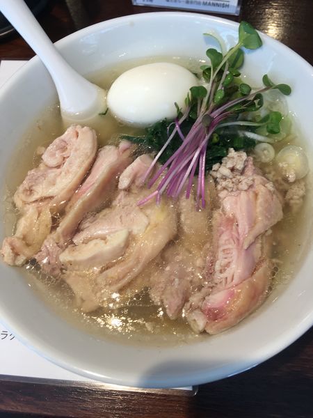 「塩生姜らー麺肉玉入り」@塩生姜らー麺専門店MANNISHの写真