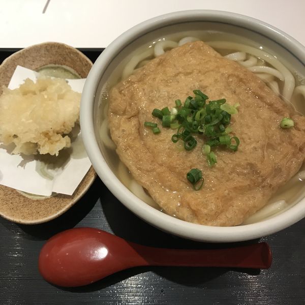 「きつね（￥750）＋かしわ天（￥150）」@本場手打讃岐うどん 谷やの写真