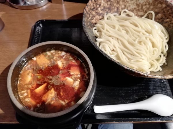 「四川麻婆豆腐つけ麺（期間限定）」@三ツ矢堂製麺 川越店の写真