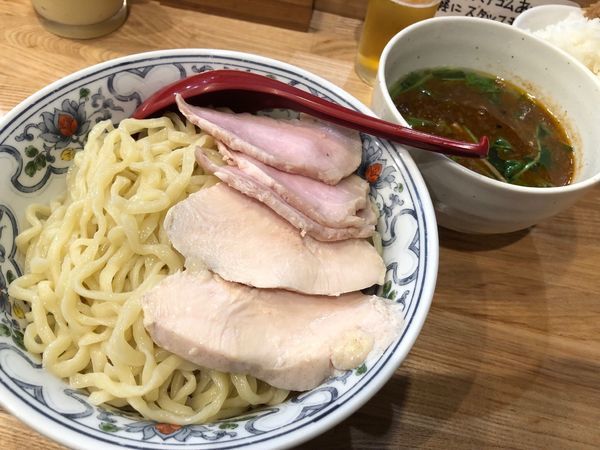 「限定 海老塩つけ麺 肉増し 1000円」@くじら食堂 nonowa東小金井店の写真