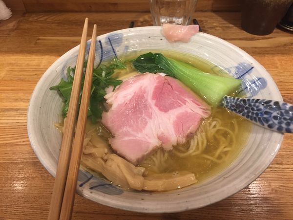 「塩そば800円+大盛100円」@中華そば きなりの写真
