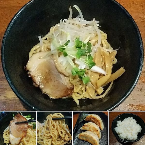 「油そば+餃子セット=950円」@麺屋 天王 二号店の写真