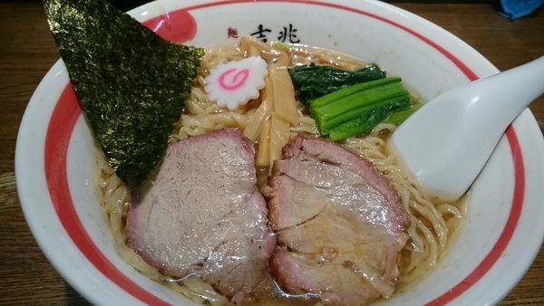 「中華そば（670円）＋炙り焼豚丼（360円）」@青竹平打ち中華そば 麺壱吉兆の写真