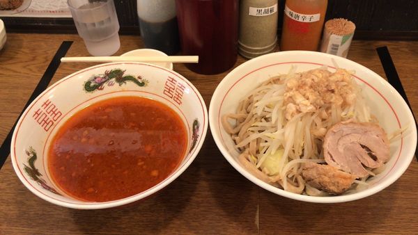 「つけ麺あつ盛り大300g、ヤサイ・ニンニク・アブラ」@眞久中の写真