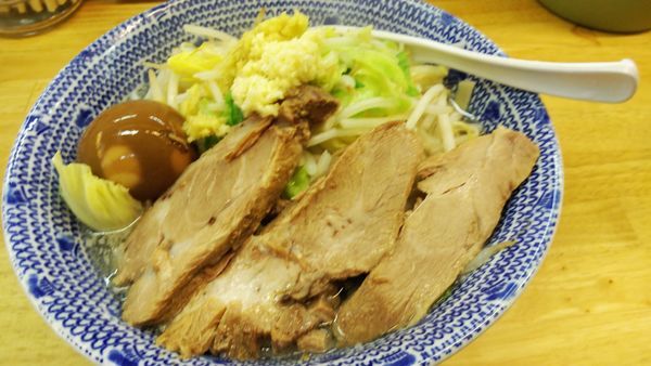 「塩らーめん太麺(並)¥650+味付玉子¥100」@らーめん きじとらの写真
