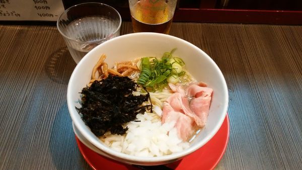 「【GW限定】煮干しそば(塩)¥850+ビール¥450-」@柳麺 呉田-goden-の写真