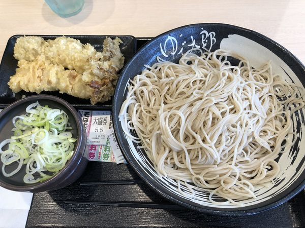 「とり舞茸天そば＋大盛（￥550＋￥100）」@ゆで太郎 大和深見東店の写真