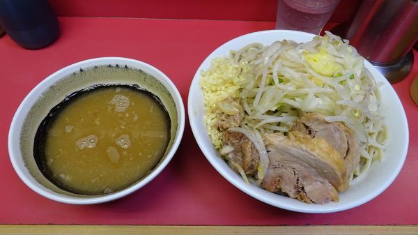「小つけ麺（800円）ニンニク」@ラーメン二郎 桜台駅前店の写真