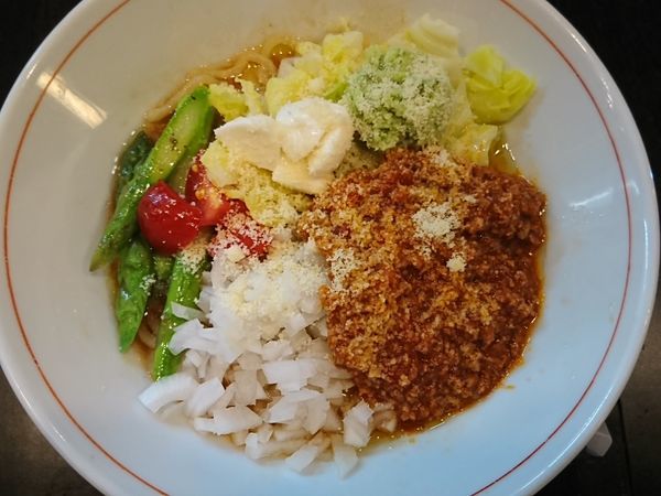 「【限定】トマトまぜそば ￥850」@まるふじ食堂の写真