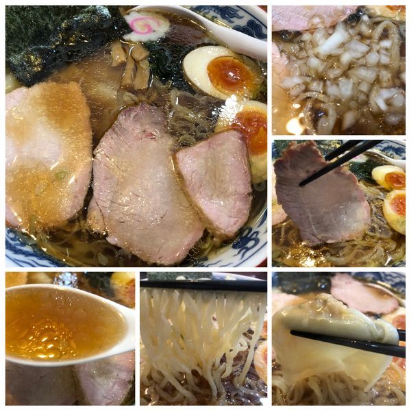 「ラーメン醤油 ワンタンメン850円＋味玉(ﾗｰﾊﾟｽ)」@白河手打中華 賀乃屋の写真
