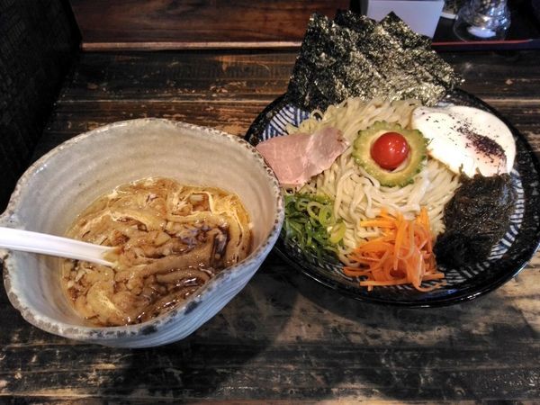 「期間限定 梅つけそば」@麺や偶 もとなり 銘苅店の写真