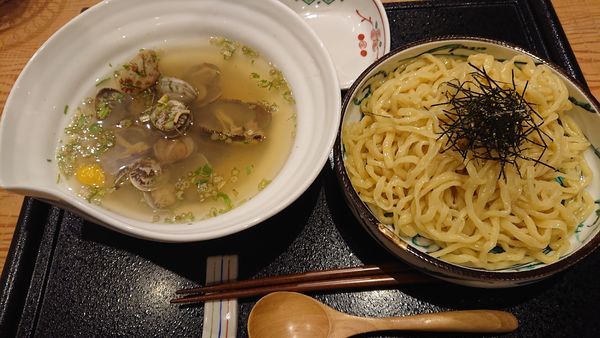 「あさりつけ麺」@お料理 わ可ばの写真