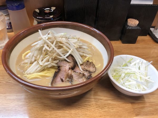 「味噌ラーメン大盛り＋ネギトッピング＋もやし大盛り（無料）」@味噌っ子 ふっくの写真