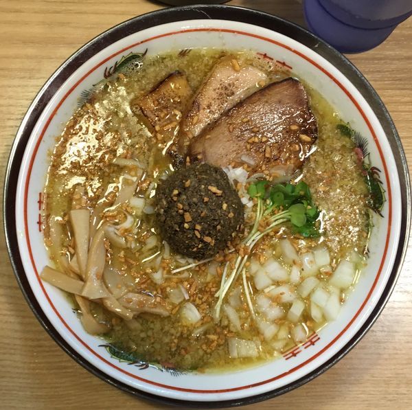 「［限定］カレーなアブラ煮干そば」@煮干そば 流。の写真